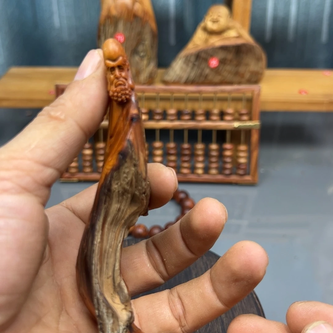 康***道木崖柏木摆件手把件