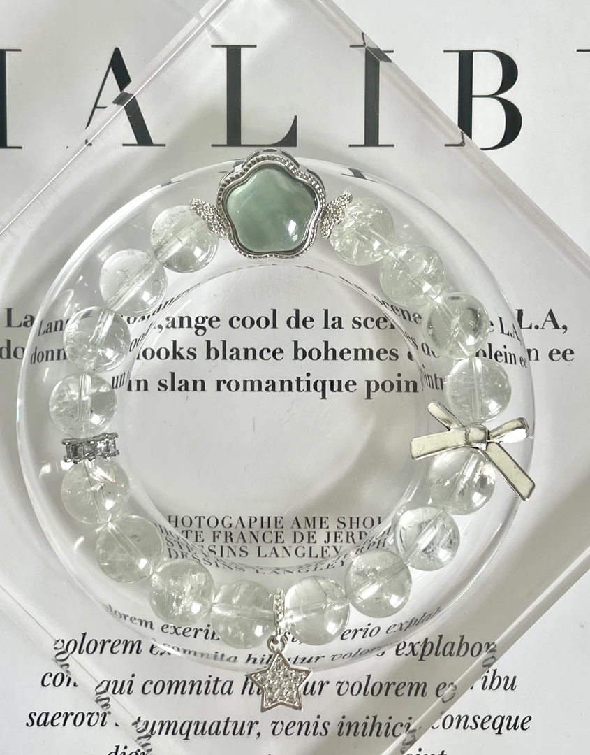 铜合金石英石手链 绿色清新星愿阿塞手串