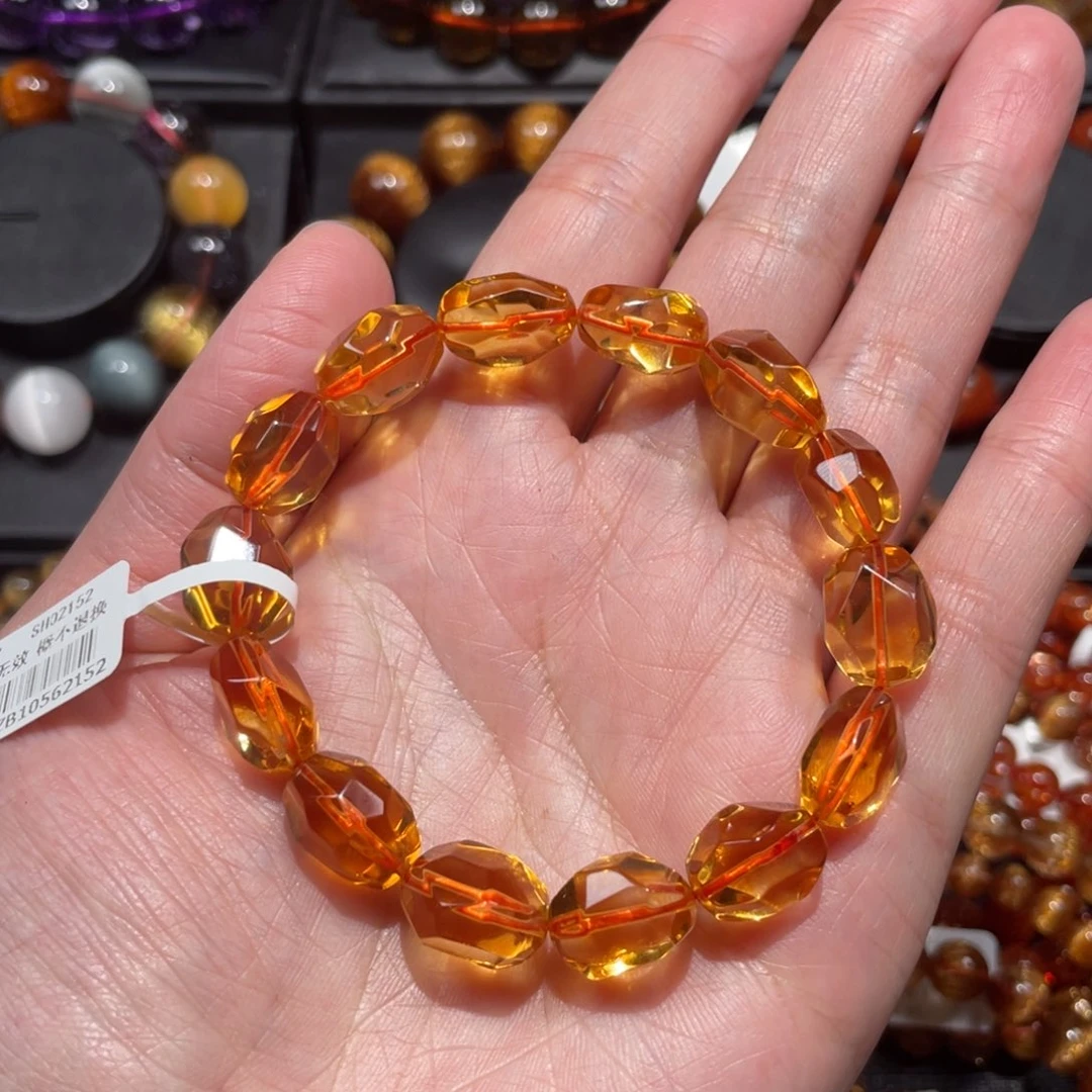 手链水晶未镶嵌黄水晶随形