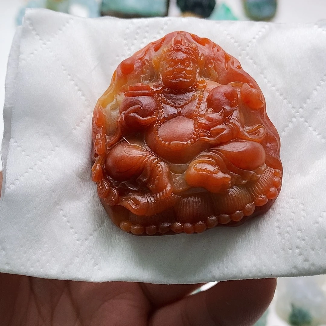 定制翡翠未镶嵌翡翠黄财神