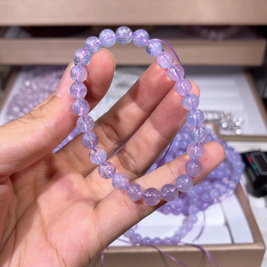 水晶手链未镶嵌紫玉晶015