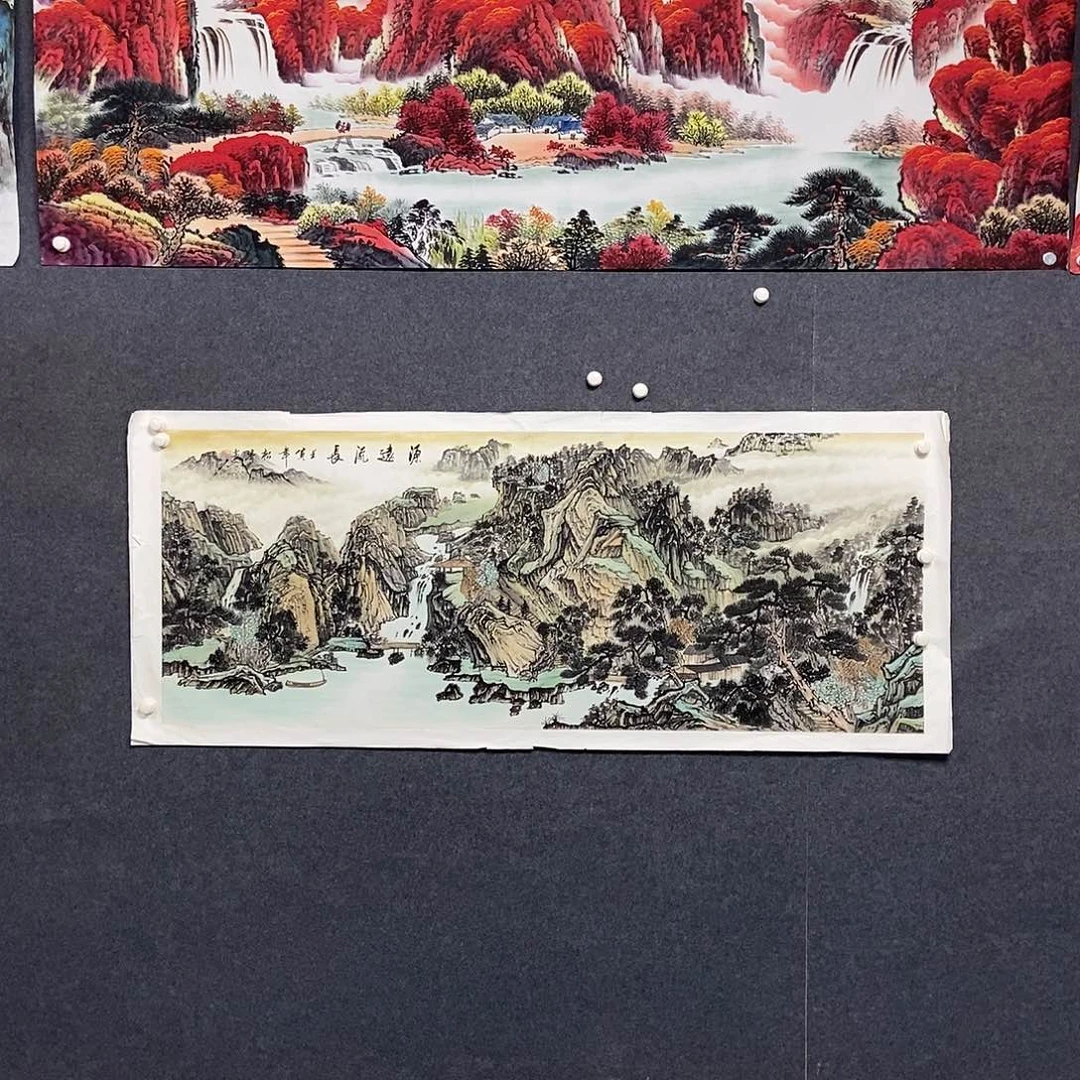 国画小六尺山水一副