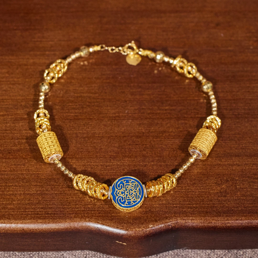 非遗好物分享【歪歪】（素金）倍倍加*五路财神手链（加加）18K金W87717