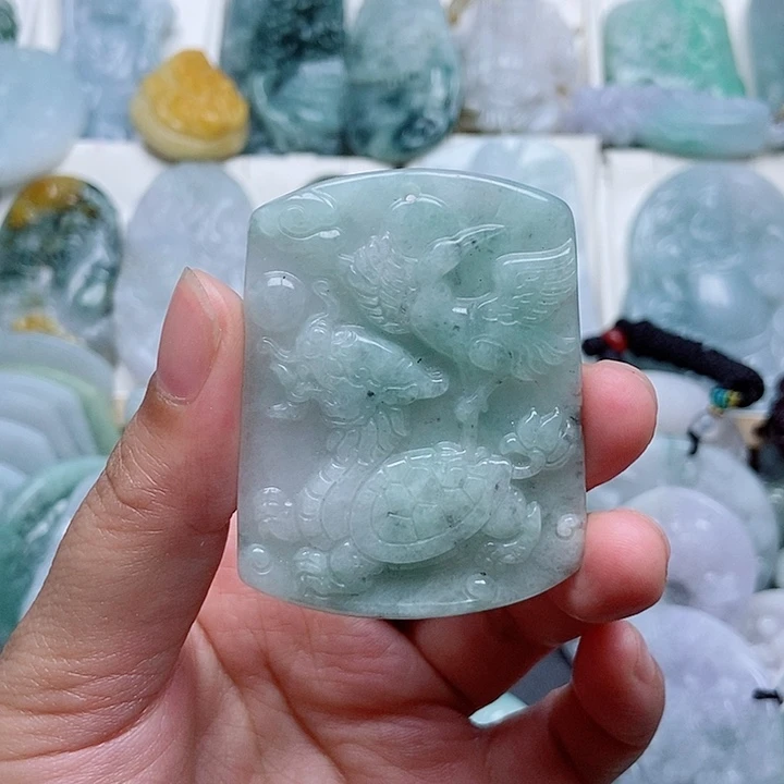 翡翠未镶嵌吊坠(不含链)翡翠