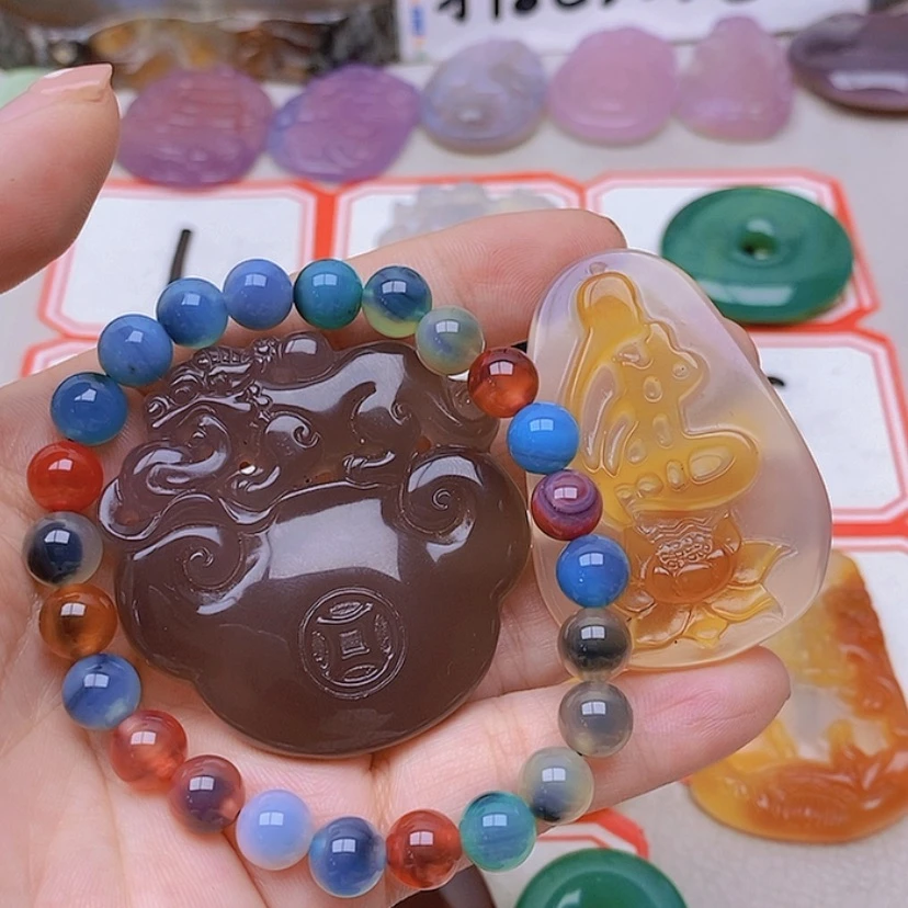 【闪购商品】玛瑙/玉髓未镶嵌珠宝半成品快***…