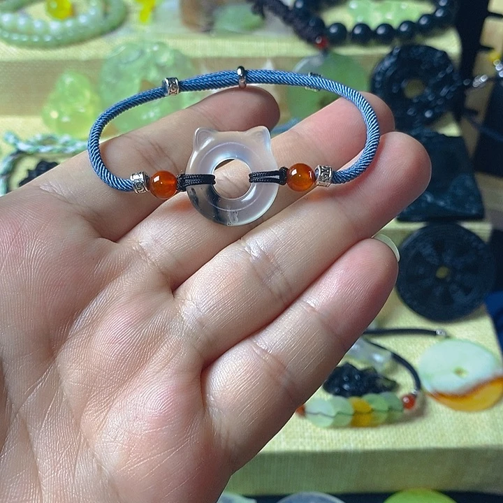 蛇纹石玉合金颈饰