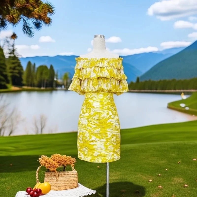 【柠檬的味道】2025春夏气质优雅显瘦轻奢时尚连衣裙FS-0319-6