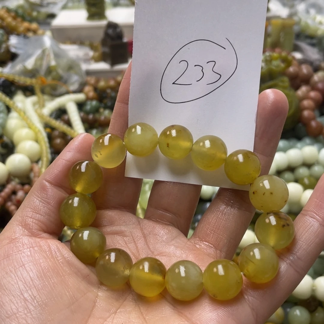 蛇纹石玉手链未镶嵌