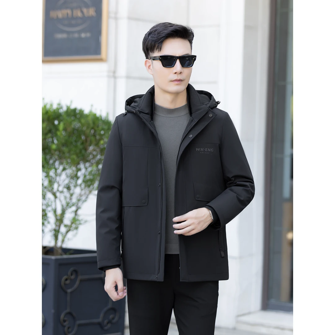 【爱马度王总】鹅绒羽绒服男款冬季加厚保暖内胆可脱卸休闲连2582