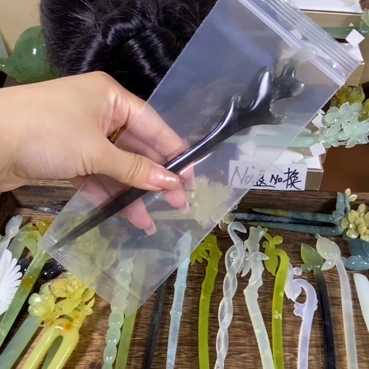 未镶嵌蛇纹石玉发饰
