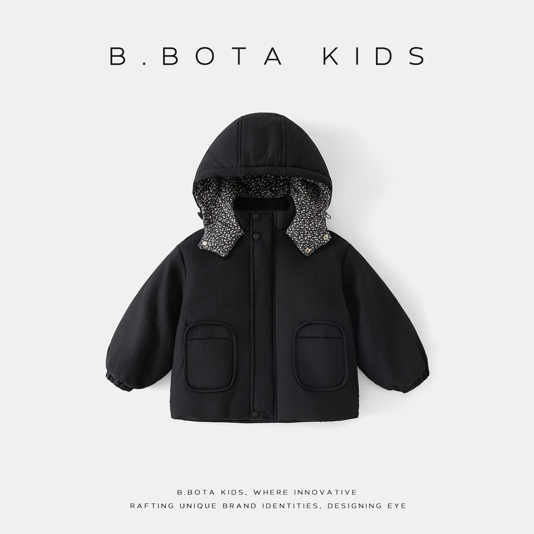 〖姐姐家〗女童棉服2025冬季新款儿童连帽碎花派克加绒外套-26811