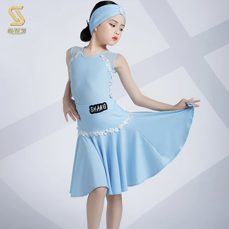 2025新款儿童拉丁舞服女童练功服儿童舞蹈服少儿演出服5-12岁艺考