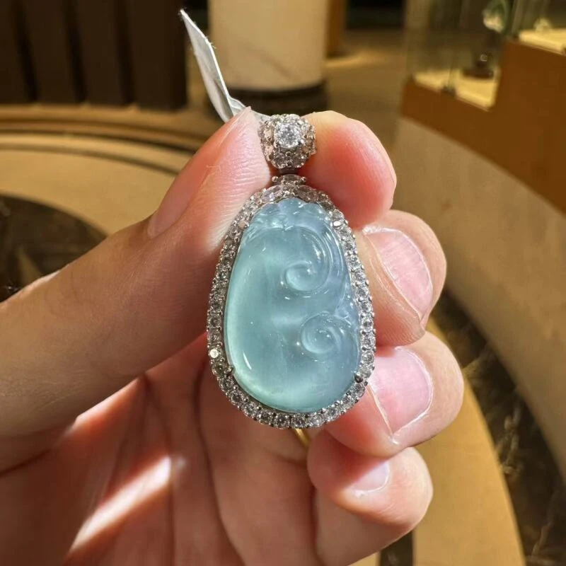 天然A货翡翠JS0019如意吊坠多样性发一