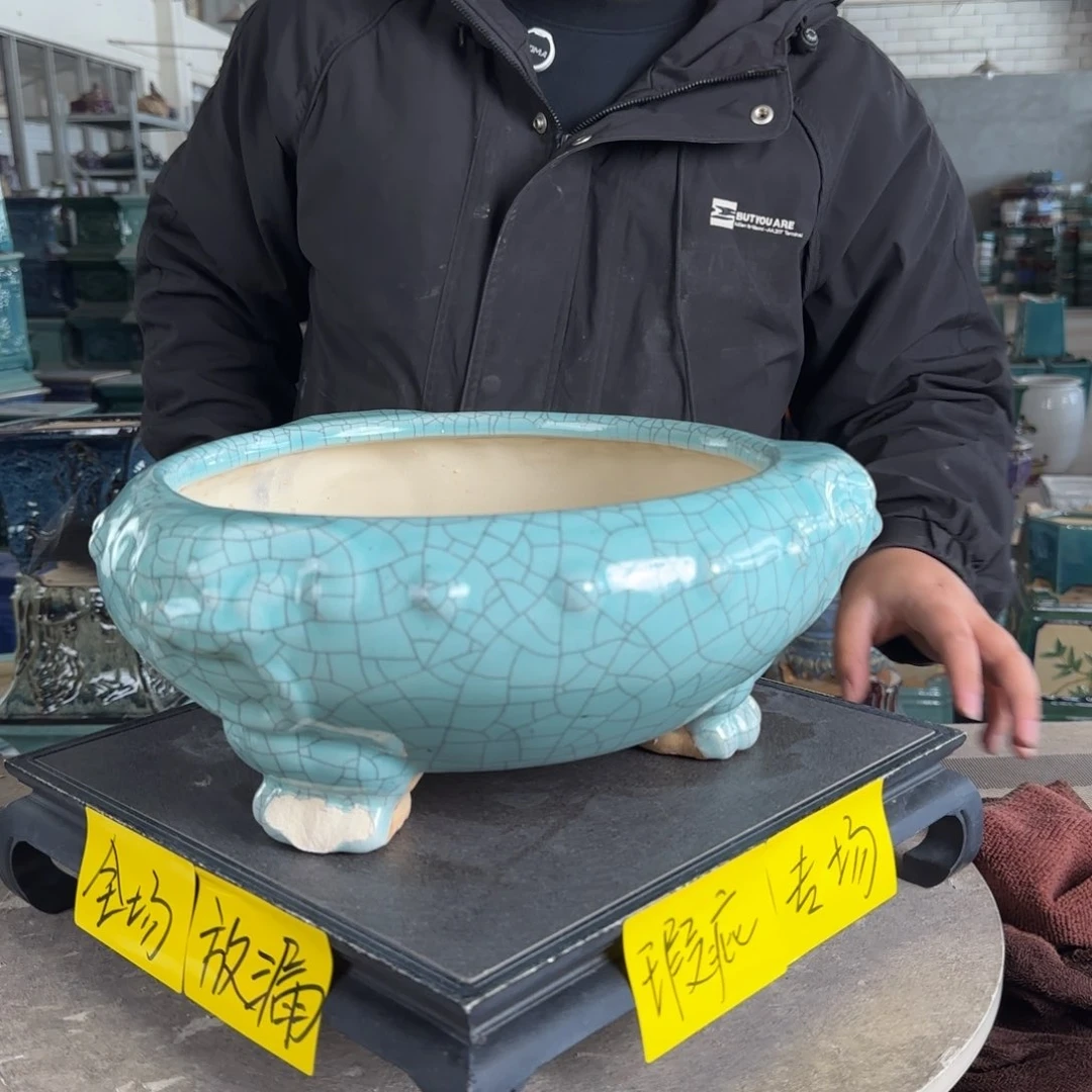陶。一风堂石湾花盆 瑕疵  磕碰