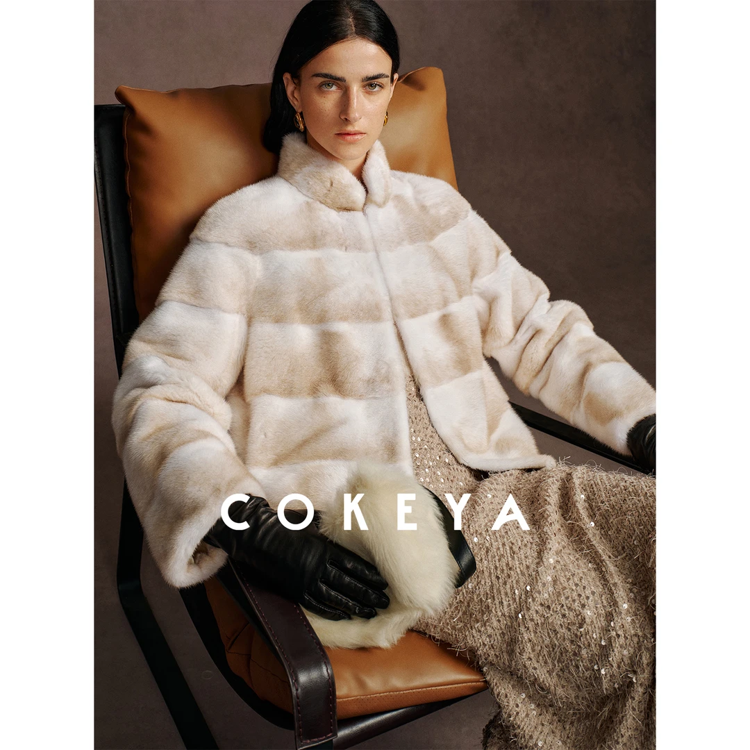 COKEYA/喜马拉雅~Saga 嵿级Royal Lumi超皇冠天鹅绒十字水貂外套