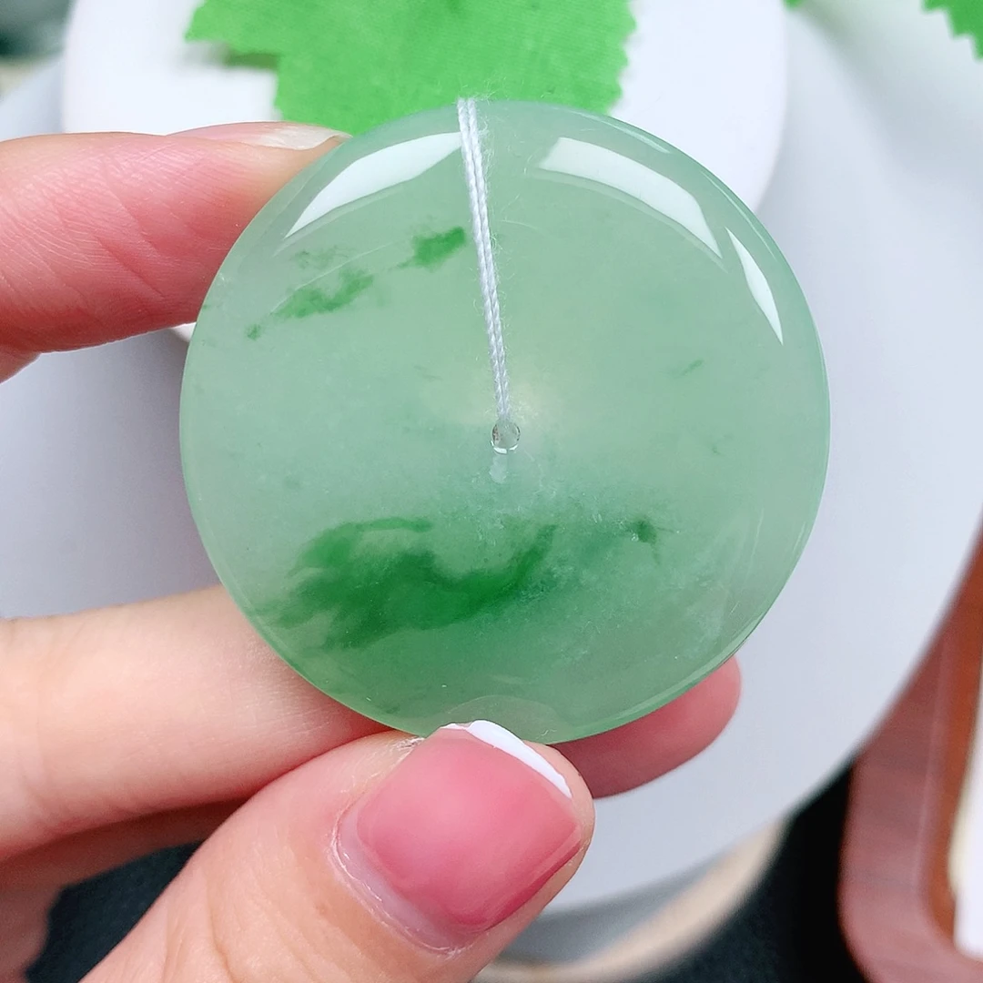 翡翠未镶嵌颈饰平安40-5.5