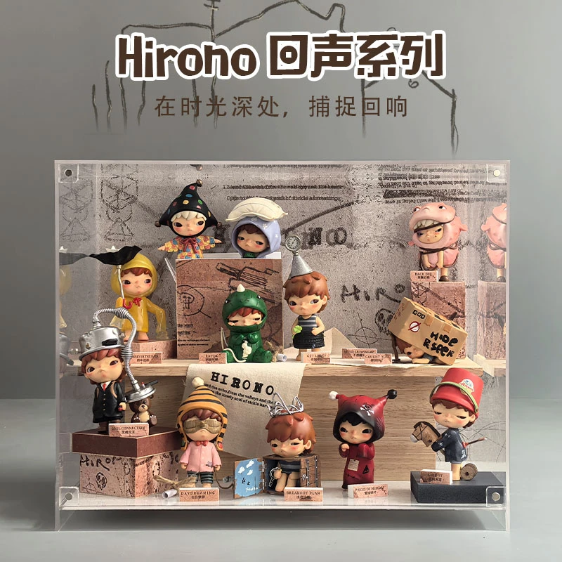 POPMART泡泡玛特小野Hirono回声系列手办盲盒玩具礼物一体展示盒