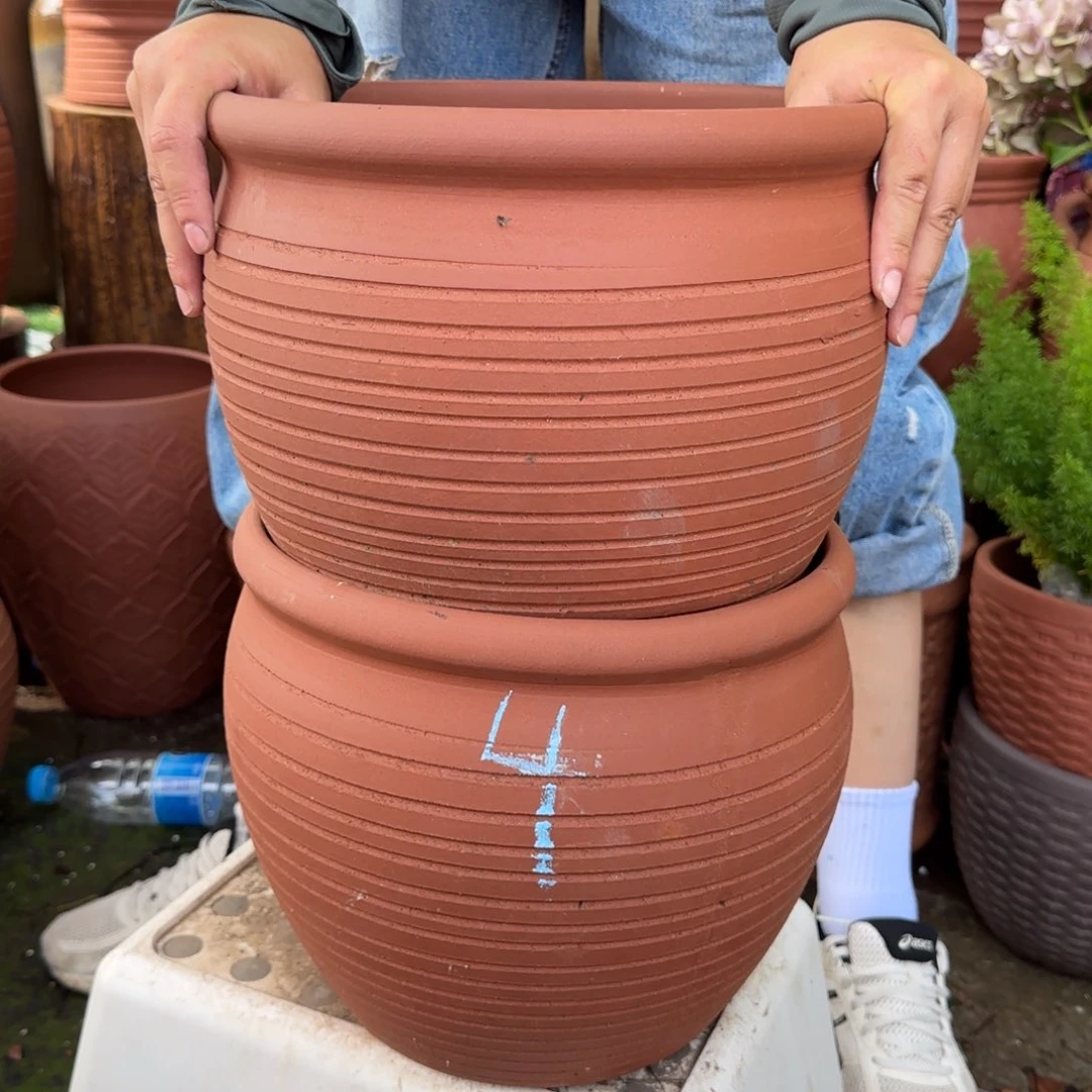 紫砂花盆口28高25宜兴紫砂