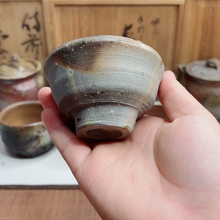 备前烧，大平诚之助盏杯，