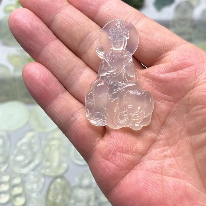 蛇纹石玉颈饰未镶嵌做****万