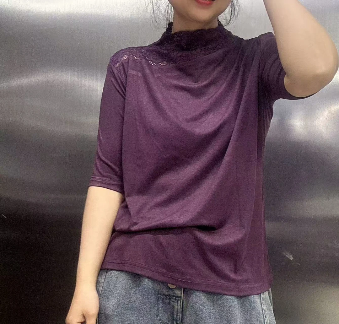 肩膀蕾丝花边百搭卫衣03262