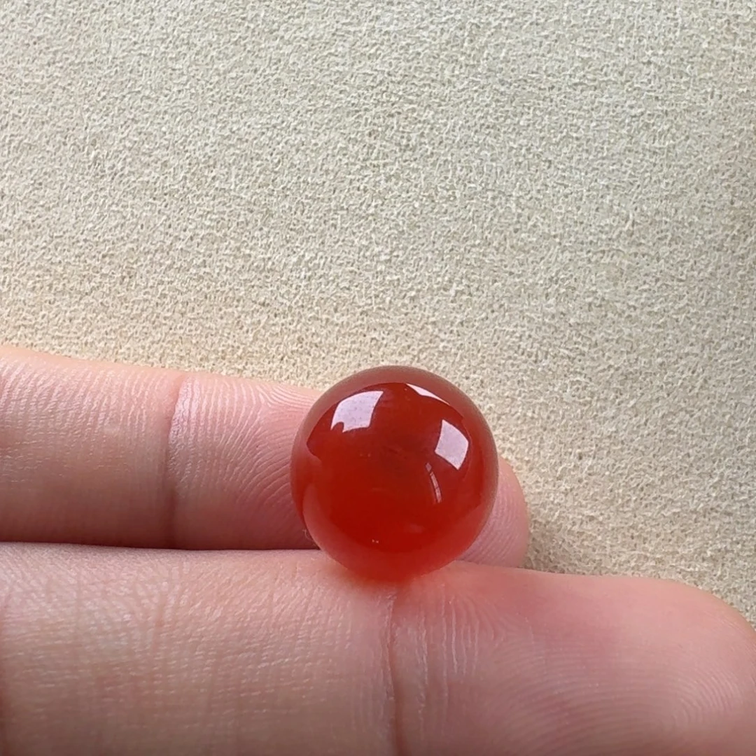 南红玛瑙未镶嵌冰红圆珠13.2