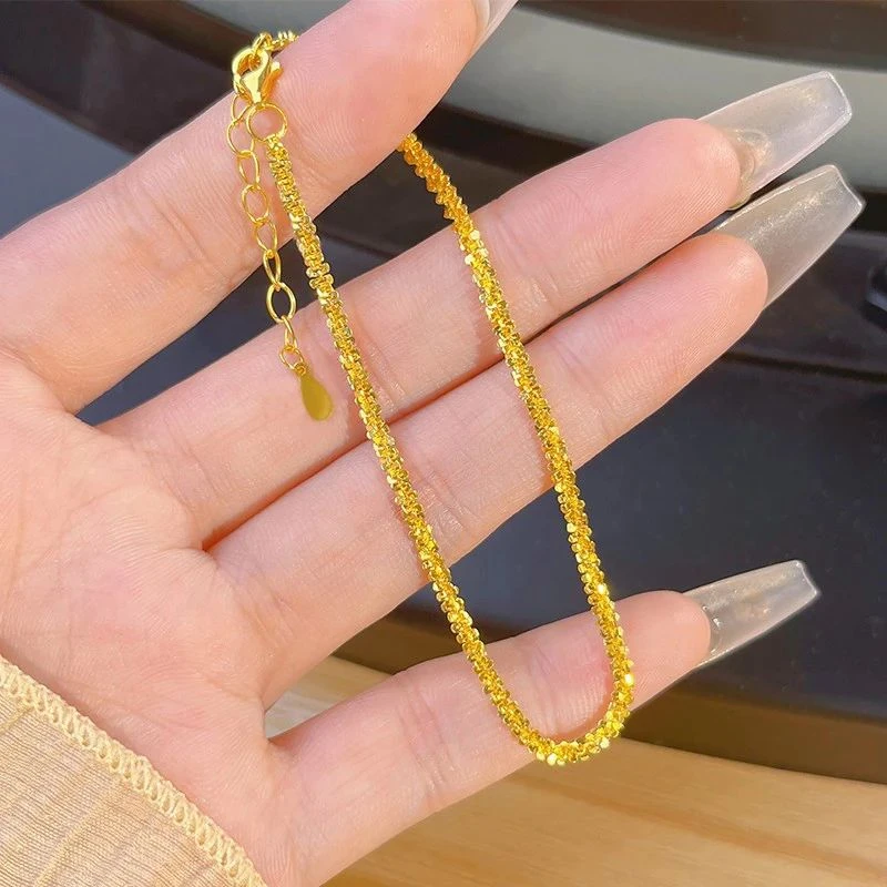 铜合金手链 波光粼粼手链轻奢小众设计高级感毛毛虫手环2025新款