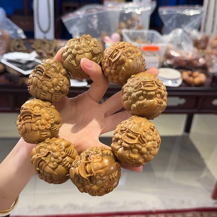 维腊木（绿檀）其他5.0貔貅单圈八方招财