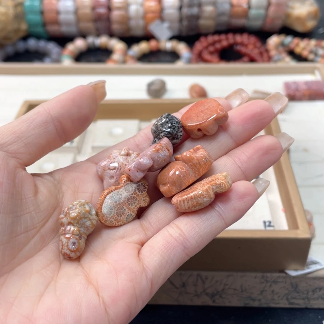 硅化珊瑚（珊瑚玉）手链未镶嵌❤**❤590