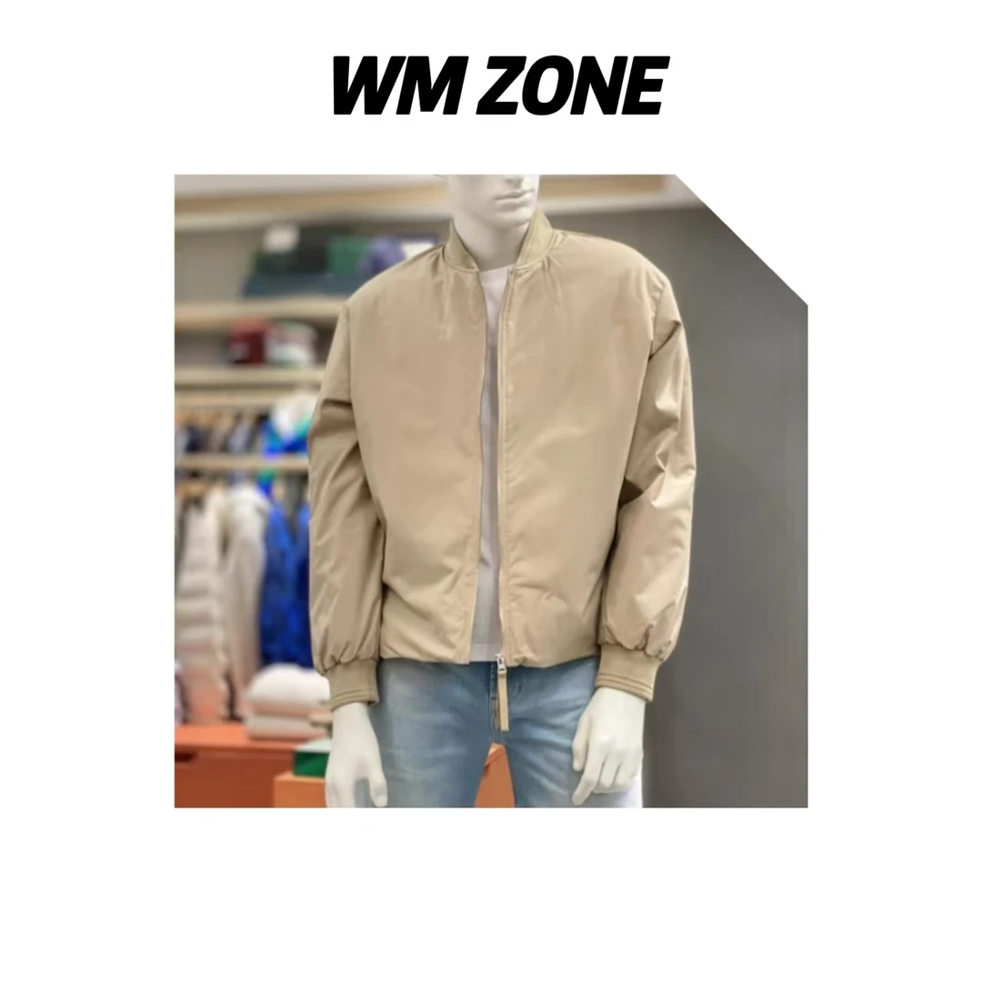 WM  新-4003  棒球领刺绣贴布拉链开衫外套