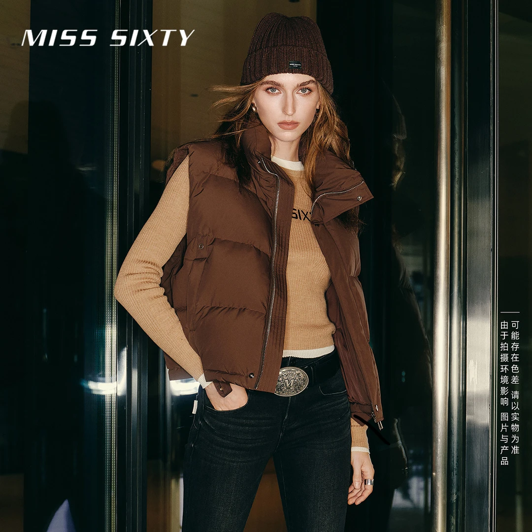 Miss Sixty羽绒服马甲女立领短款休闲