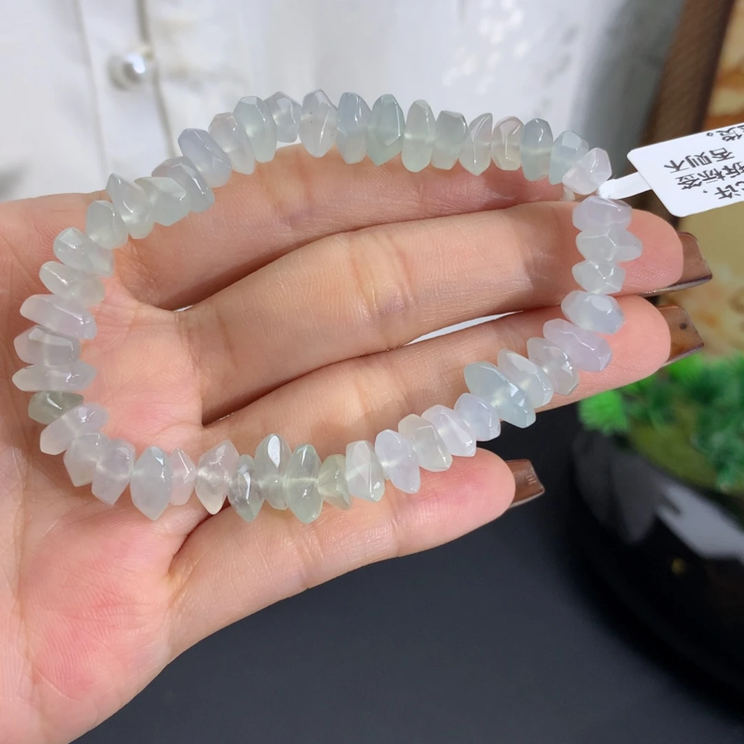 未镶嵌手串翡翠冰胶马卡龙随形手串