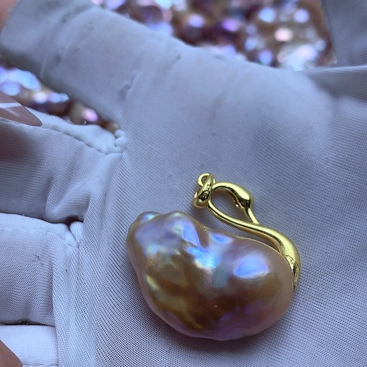 淡水珍珠耳饰银S925镶嵌