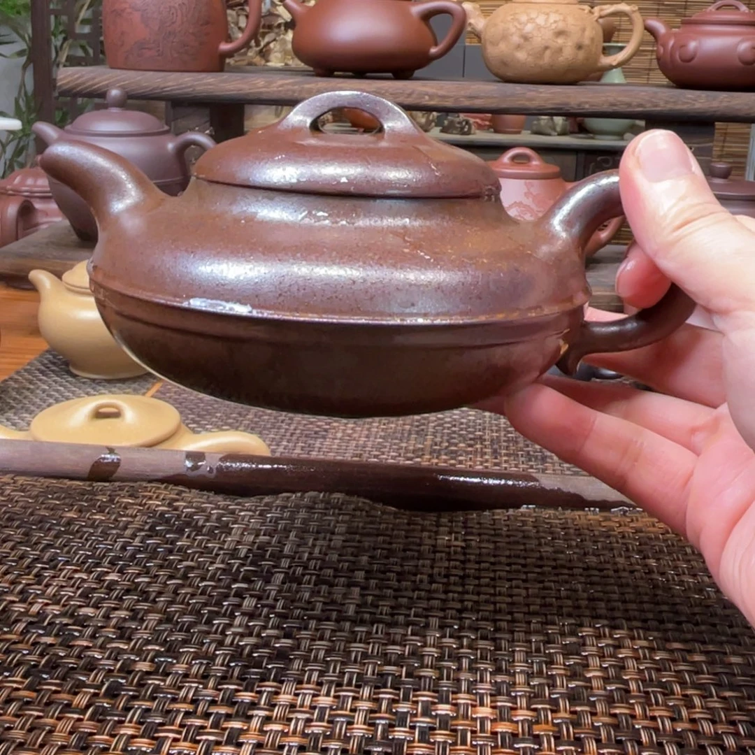 紫砂茶壶宜兴原矿紫砂手工制350