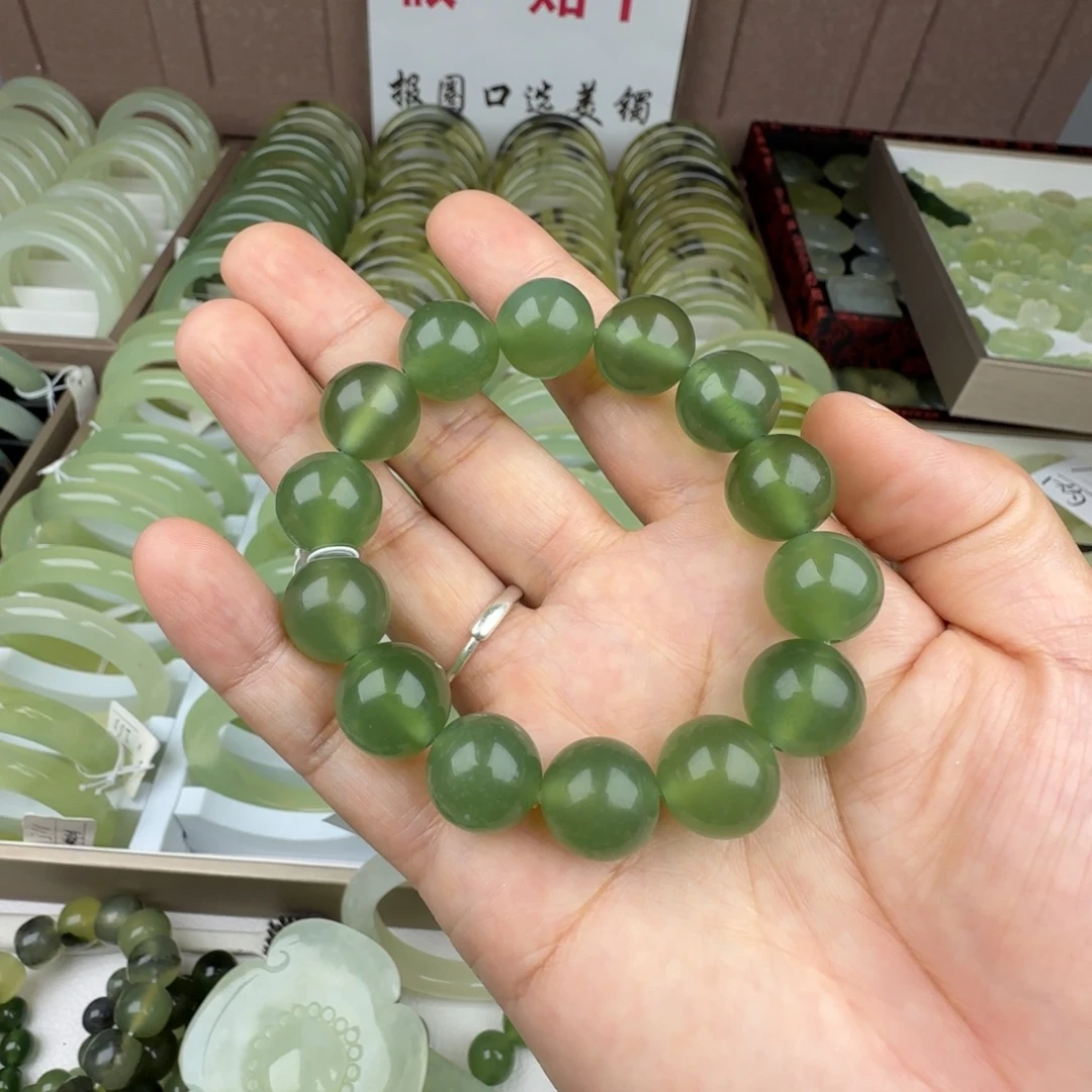 蛇纹石玉未镶嵌手链