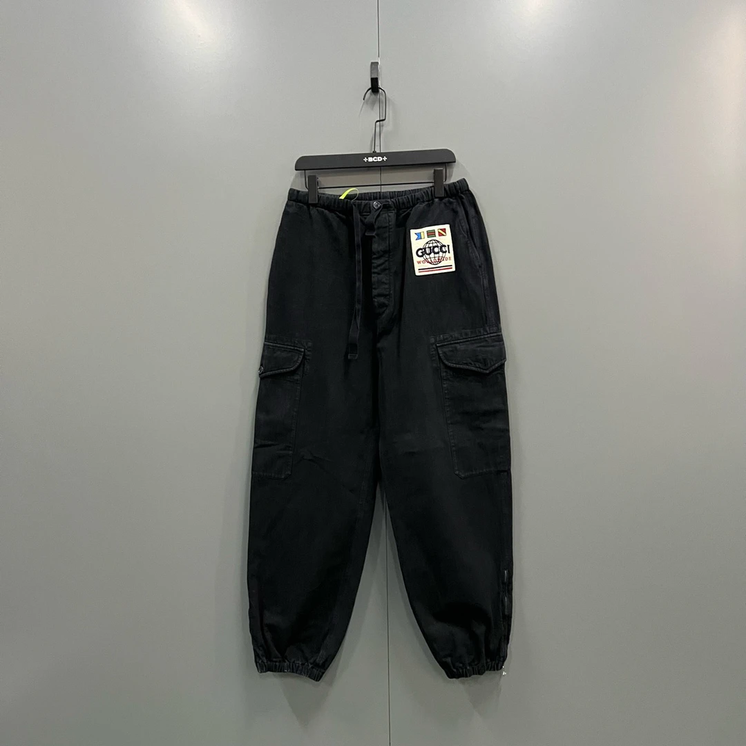 95新 GUCCI/古驰 q34 古驰航海徽标贴布工装裤46码603487