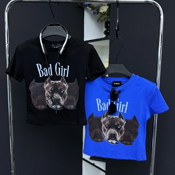 斯塔福Badgirl潮牌T恤女小众短袖9973