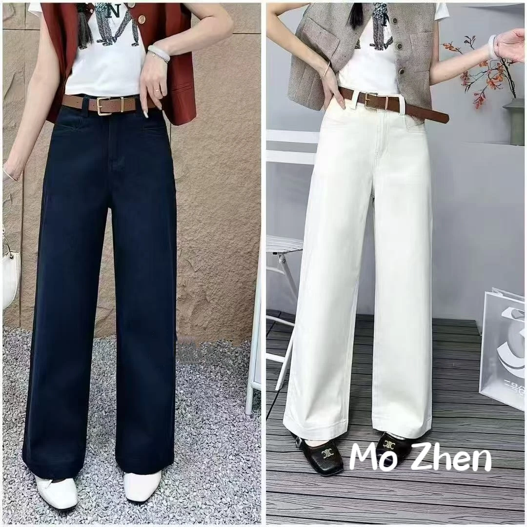 【墨臻女装】新款小个子洋气显瘦百搭定制窄版牛仔裤女裤8817