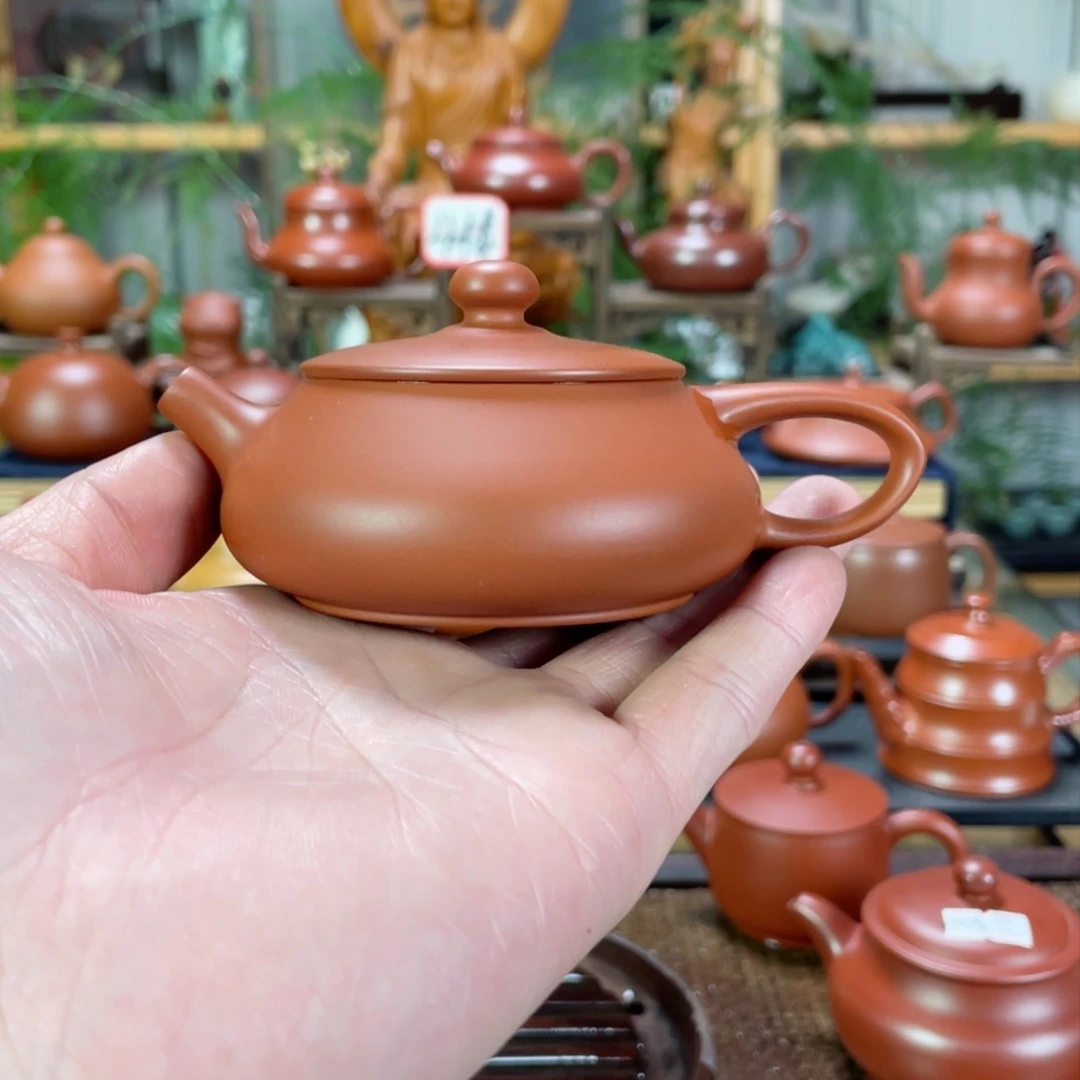 紫砂茶壶王*荣朱泥石瓢