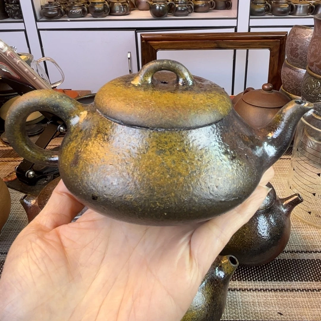 茶壶紫砂底槽清柴烧200cc