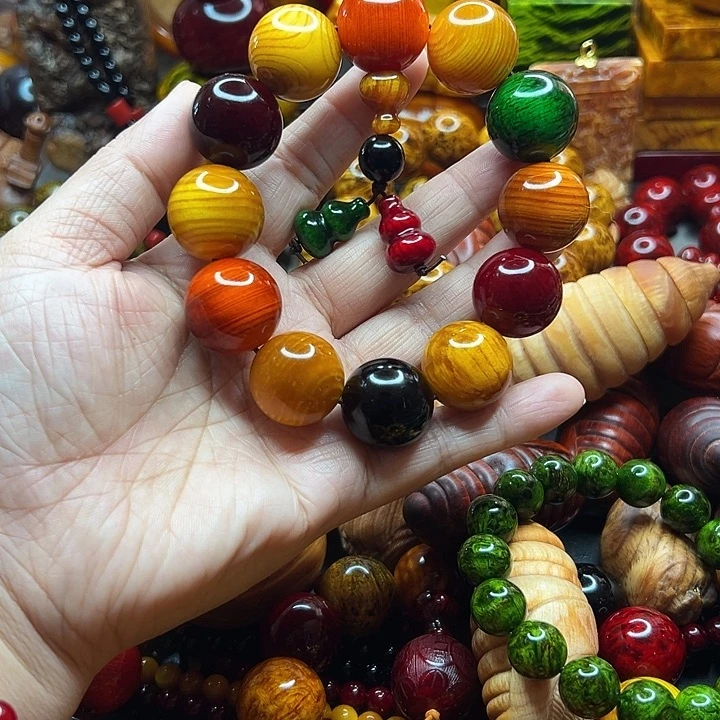 琥珀木彩珠2.0手串