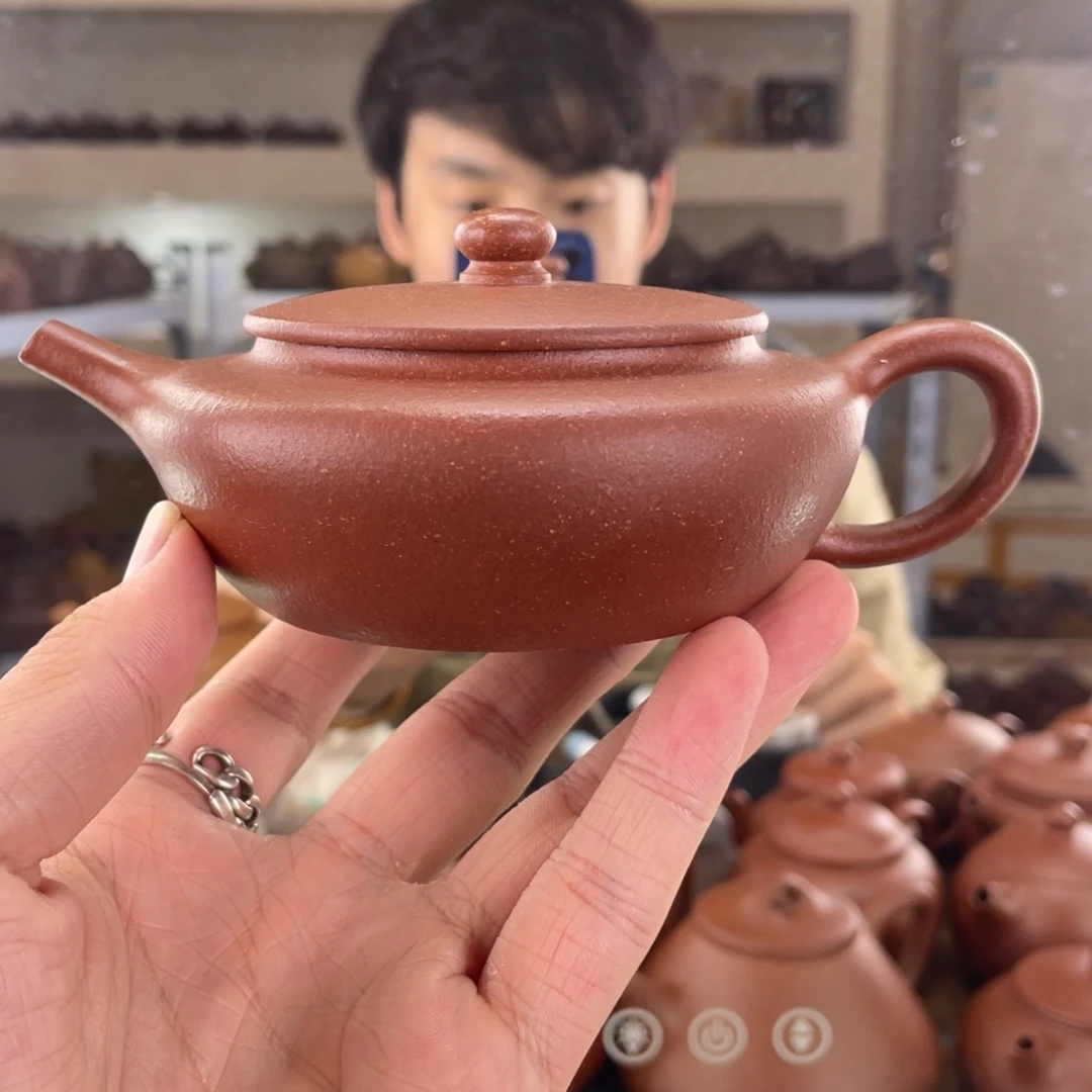 茶壶紫砂180cc红降坡茶壶