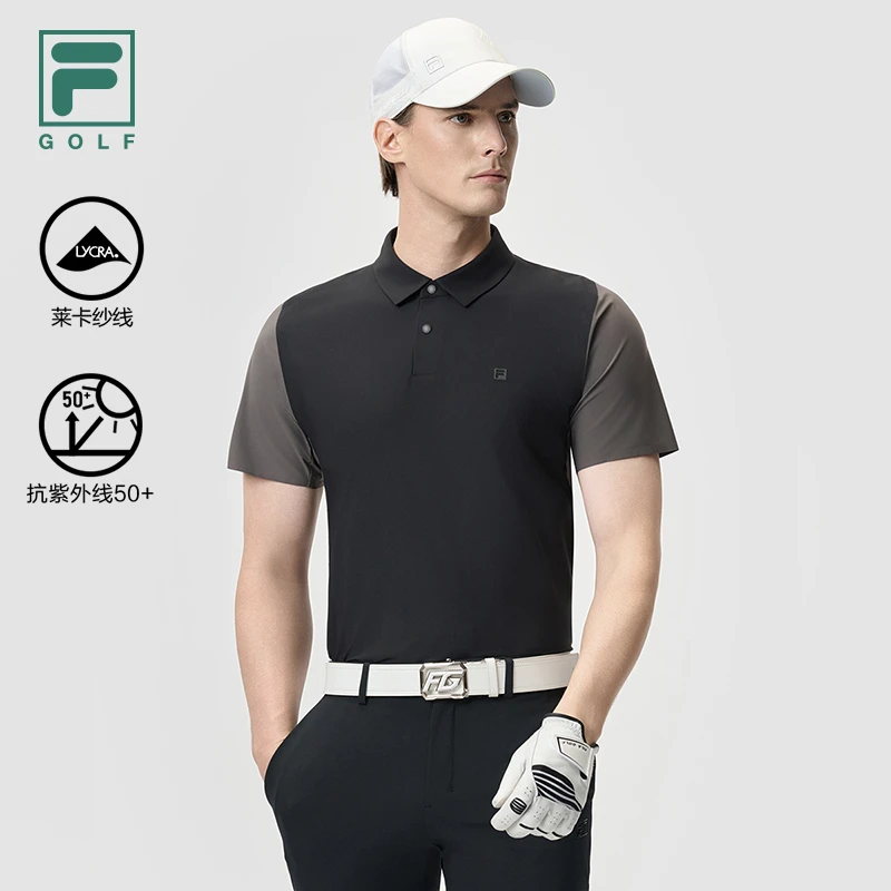 Fila/斐乐防晒T恤【高尔夫商务POLO】男士质感百搭短袖A11M525143F
