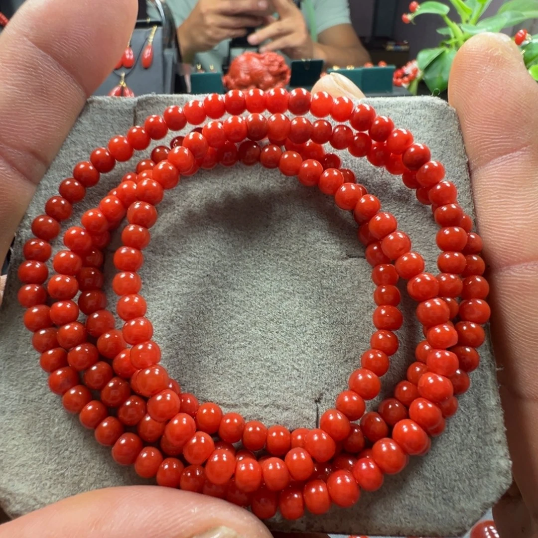 南红玛瑙未镶嵌多圈老型4