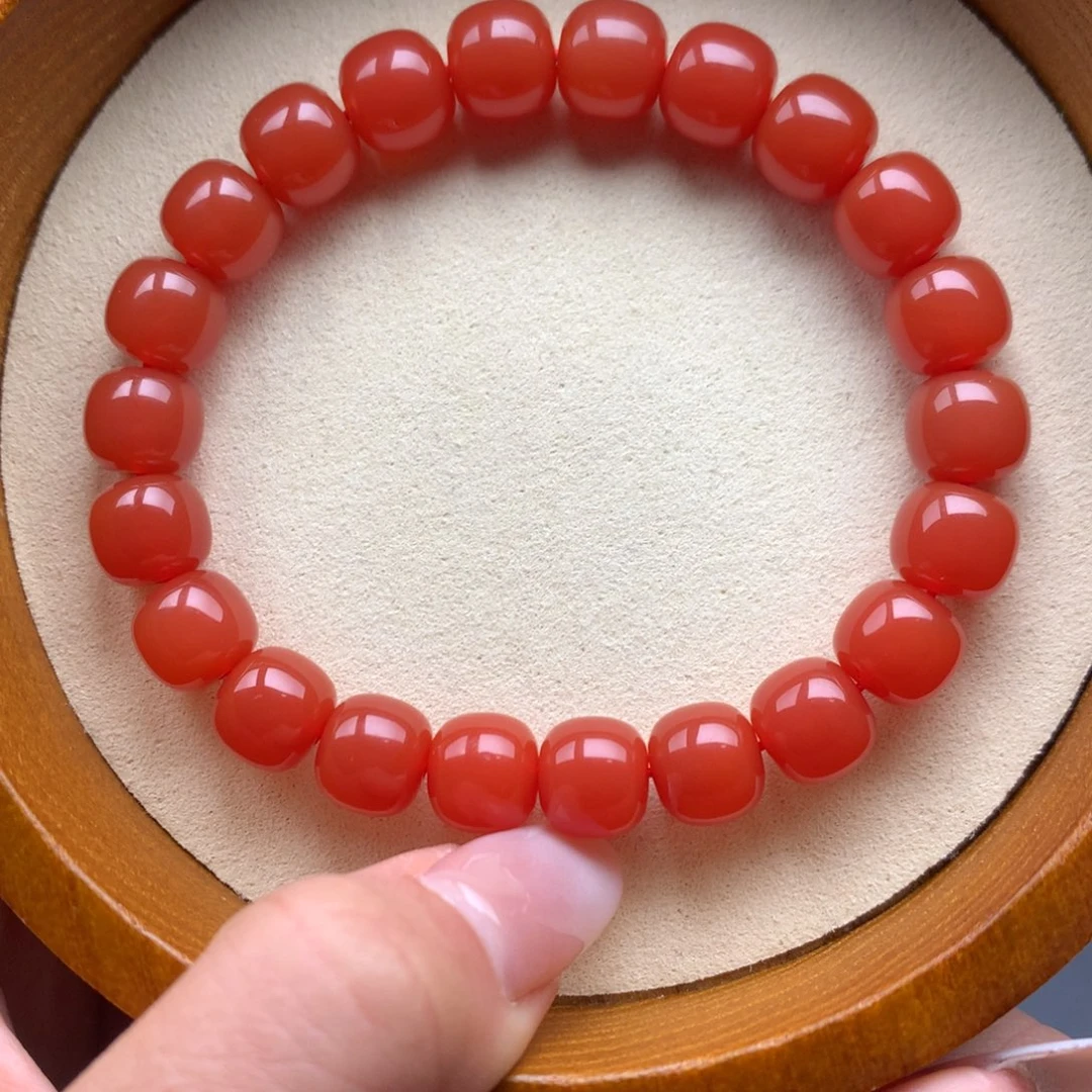 南红玛瑙未镶嵌保山天然原矿南红9mm+手串