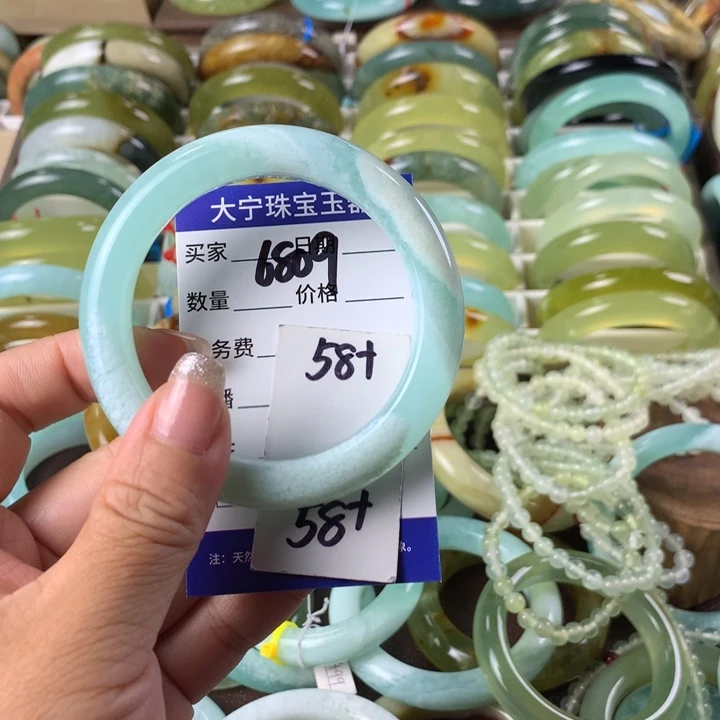 蛇纹石玉未镶嵌手镯6809