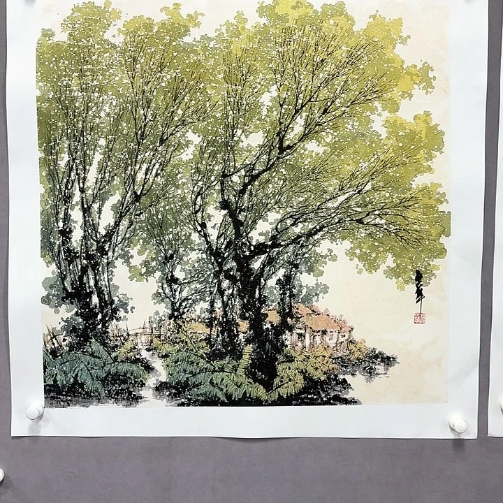 国画亲笔手绘放心去藏