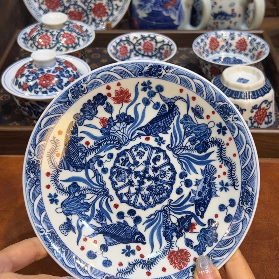 摆件陶景德镇陶瓷茶器百宝箱