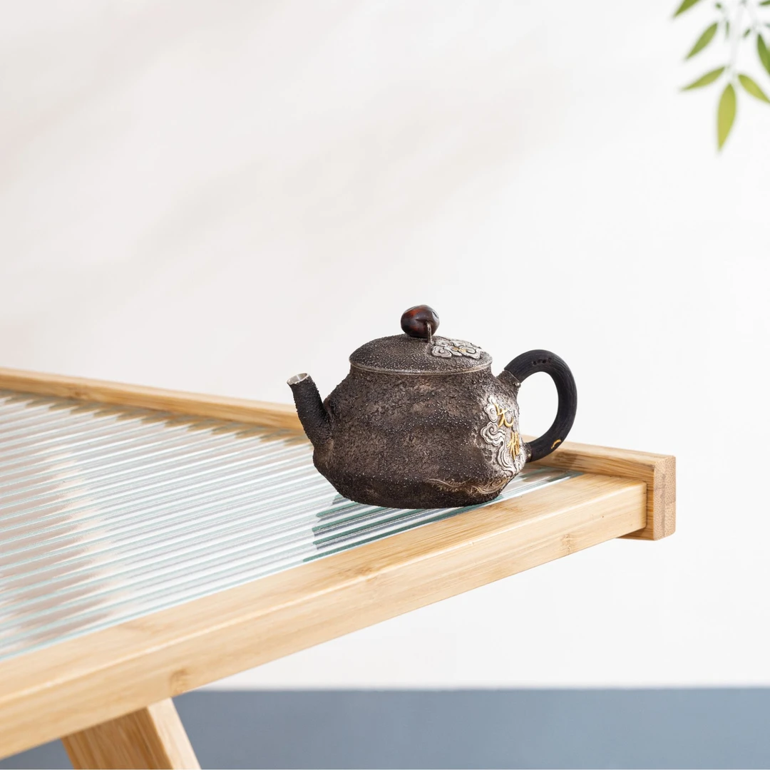蜂鸟工坊 大师壶 木把木钮岩云纹做旧佛窟无相小壶SWA18121