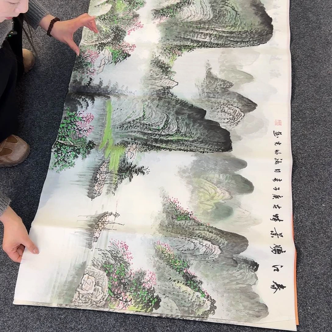 纯手绘国画作品好看四尺
